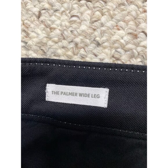 8 LOFT The Palmer Wide Leg Patch Pocket Pants Black Contrast Stitch - Picture 9 of 10